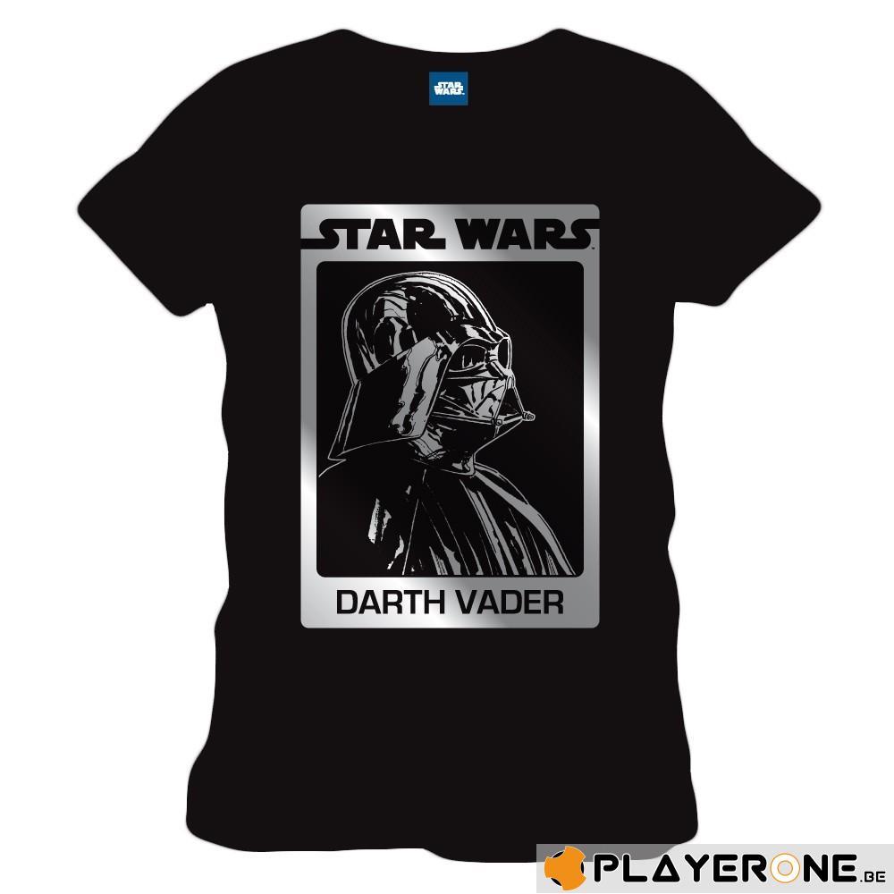STAR WARS T-Shirt Vader Card Black (L) T