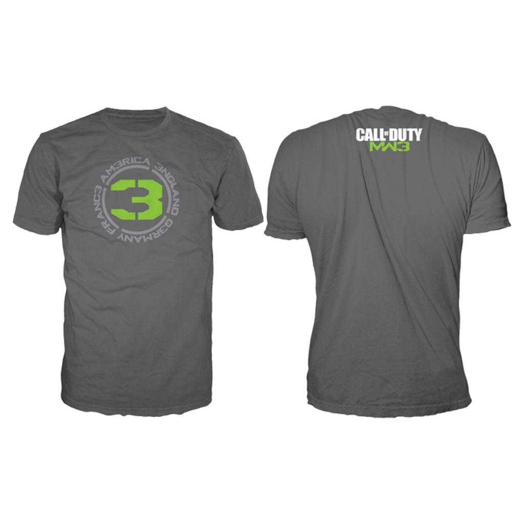 CALL OF DUTY MW3 - T-Shirt Charcoal - COUNTRIES 3 (XL) - 2