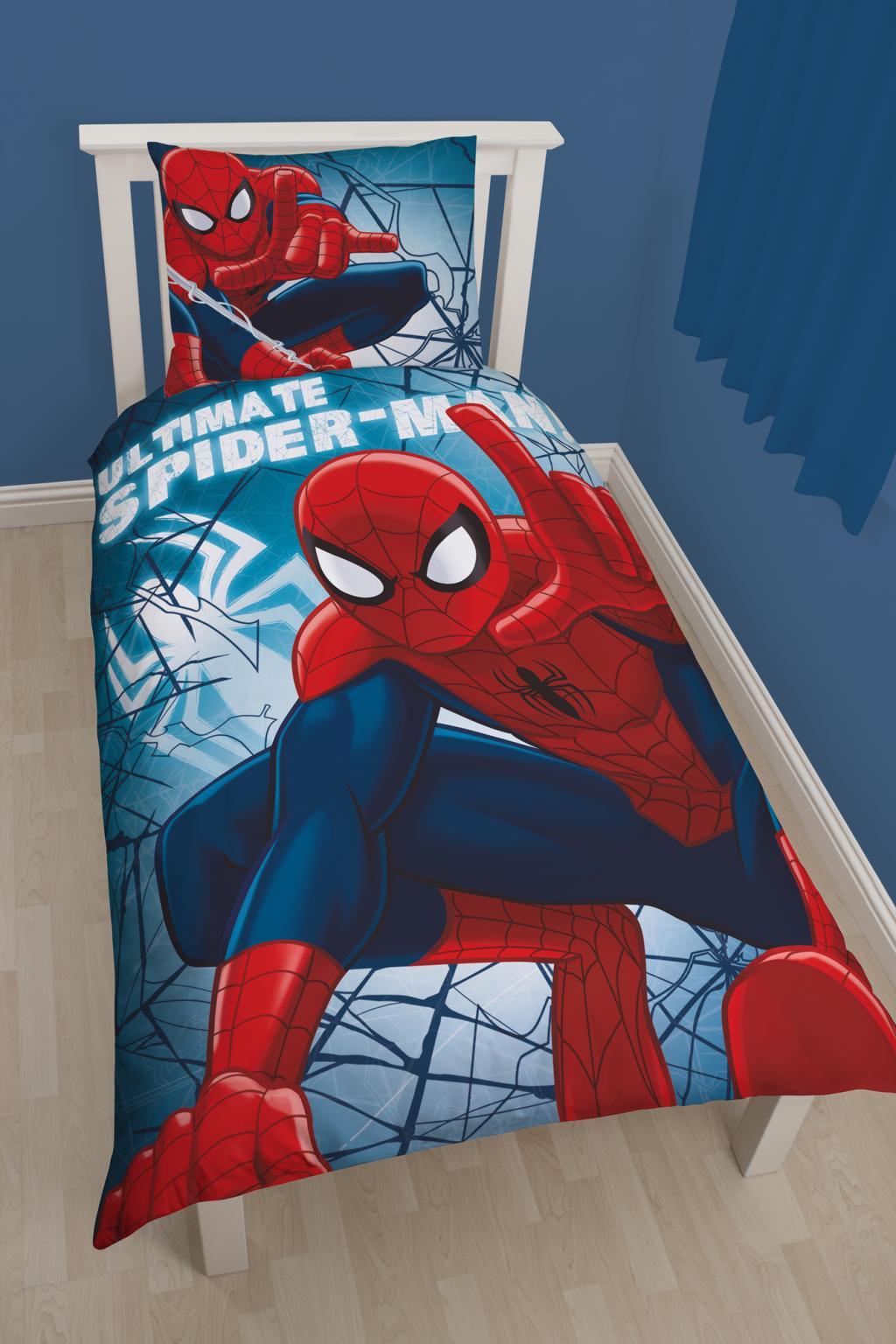 SPIDERMAN Bed cover 140X200 Wallcrawler (100 Cotton)