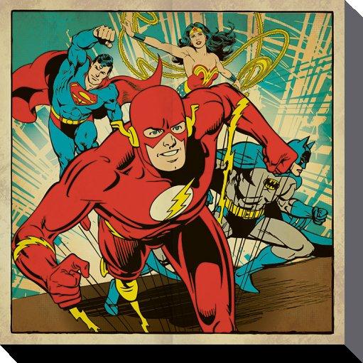 DC COMICS - Canvas 40X40 '38mm' - Heroes Together - 2