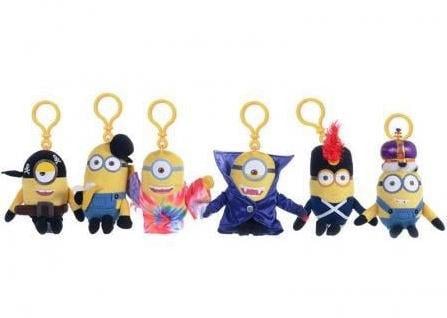MINIONS - Keychain Plushies 14 cm - New Movie Costume - Pack  6 - 2