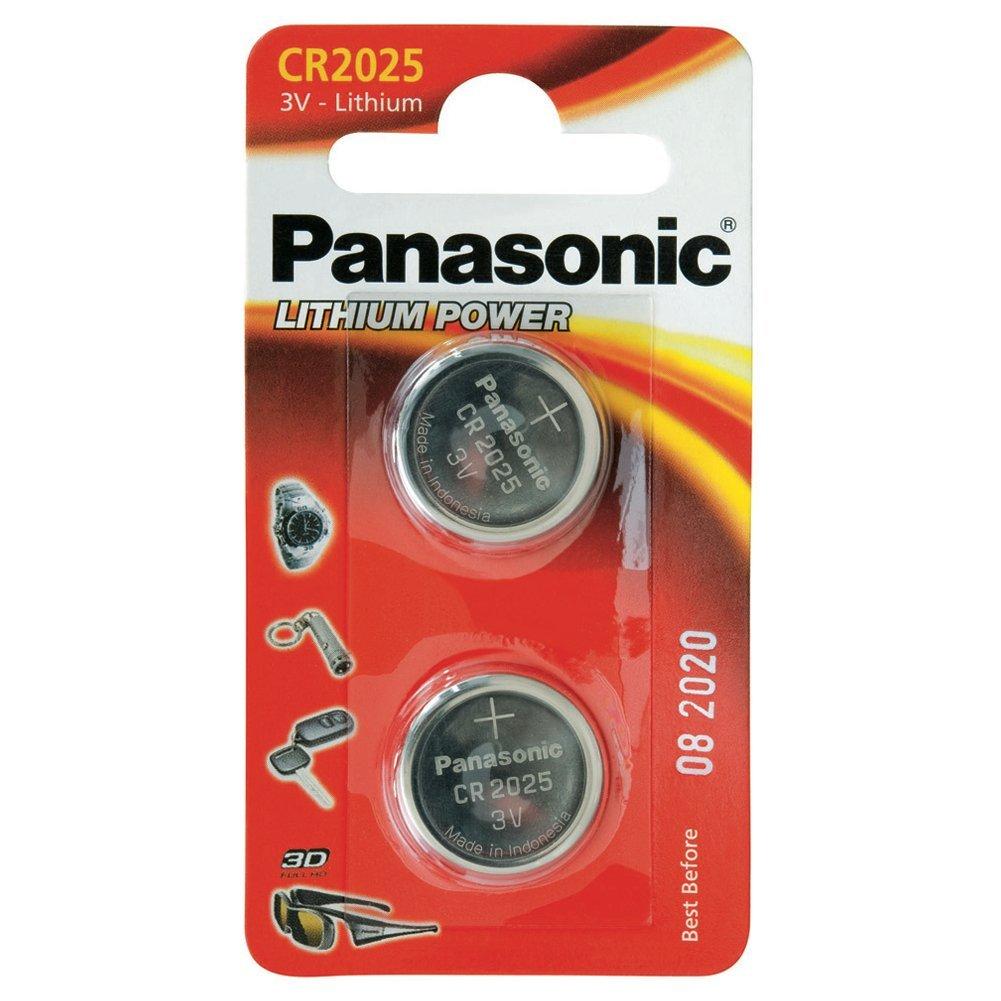 PANASONIC - Piles Lithium Coin - CR2025 X 2 - 2