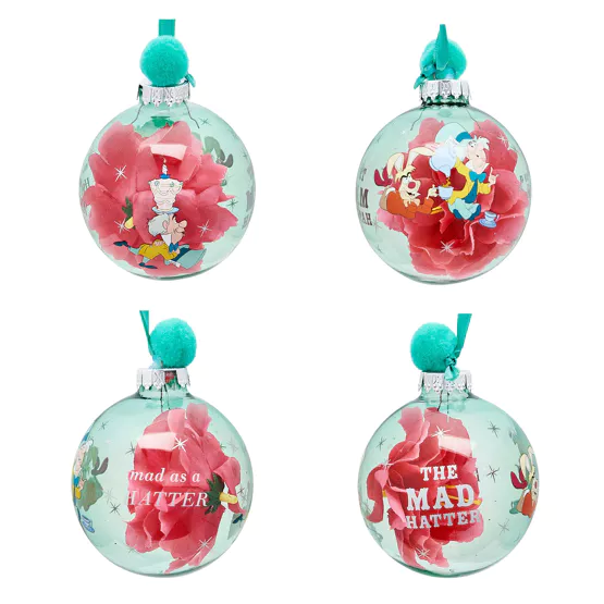 ALICE IN WONDERLAND - Set of 7 Xmas Baubles - 3