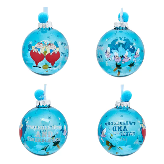 ALICE IN WONDERLAND - Set of 7 Xmas Baubles - 4