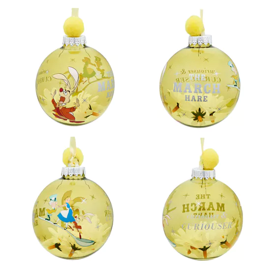ALICE IN WONDERLAND - Set of 7 Xmas Baubles - 5