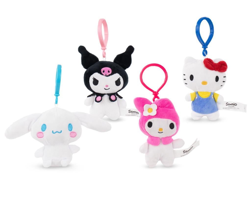 HELLO KITTY & Friends - Assortment of 16 Bag Clips 4 Models - 15cm