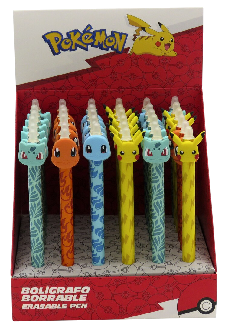 POKEMON - Starter - Stylo à Gel Effaçable +Head Topper (Display 36pcs) - 3