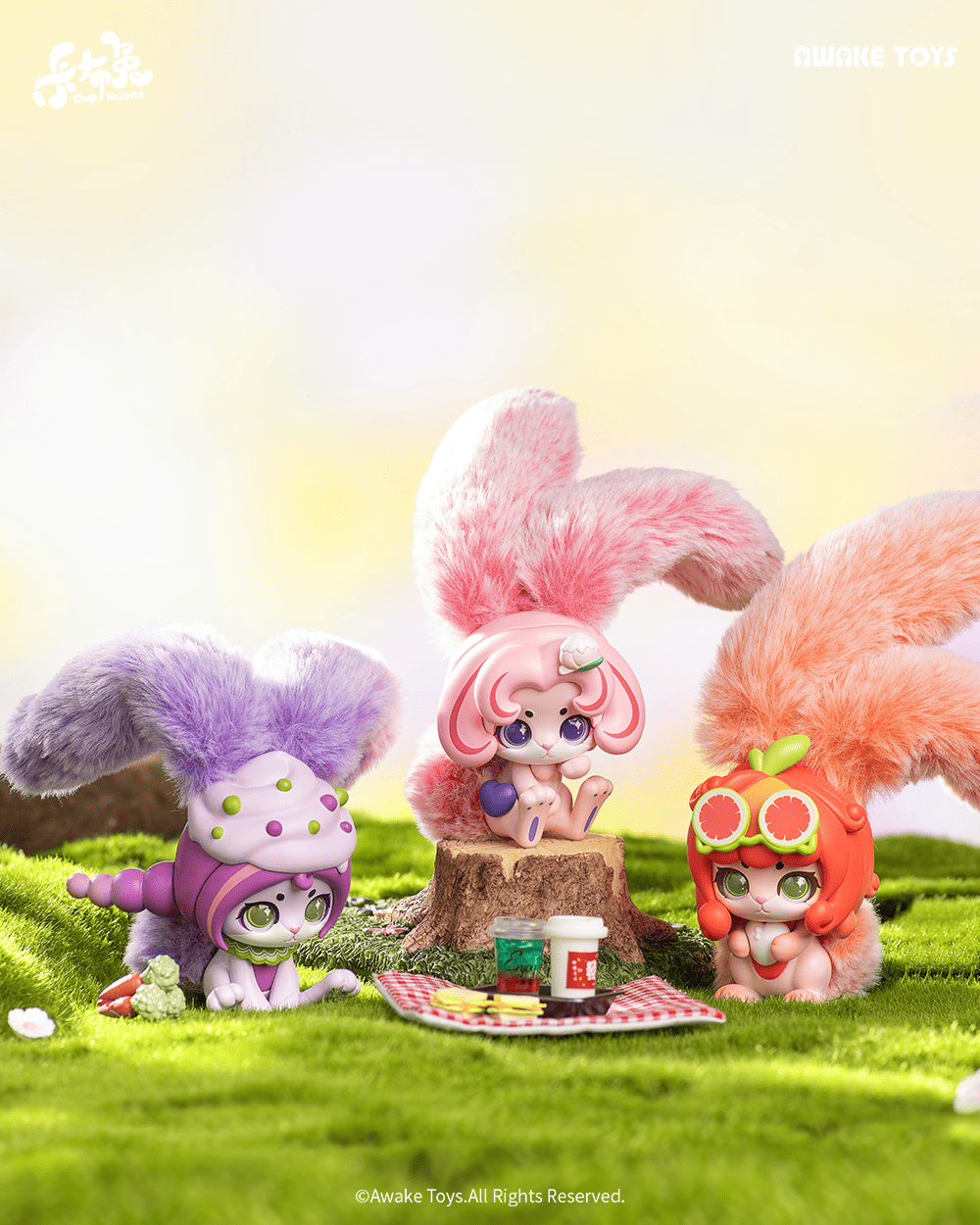 CUP RABBITS - Fruits Milk - Display de 6 Peluches 17cm - Mystery Box - 2
