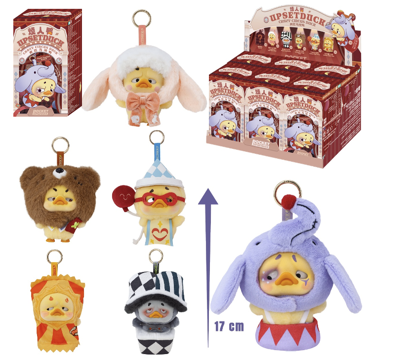 UPSETDUCK クレイジーサーカスダックボックス UPSETDUCK - Crazy Circus - Display of 6 Ducks 17cm - Mystery