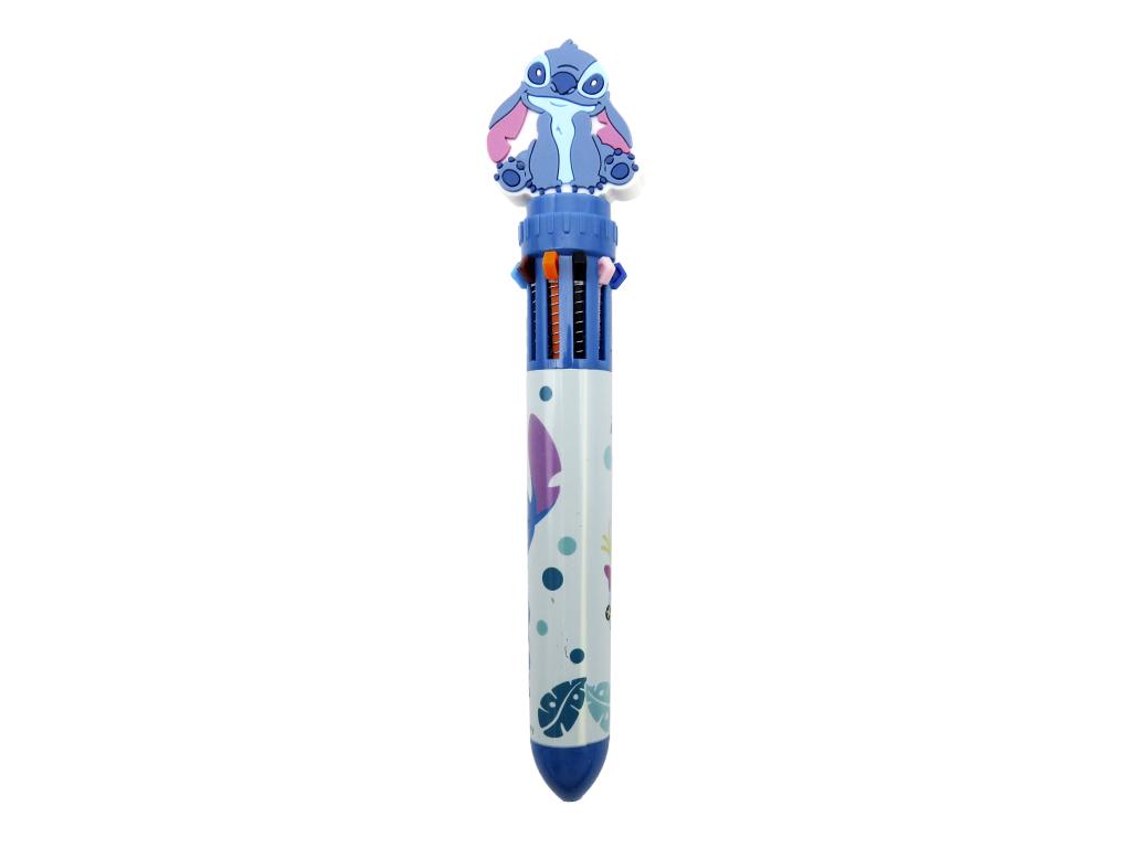 STITCH - Stylo-Bille 10 couleurs 3D Topper - 2