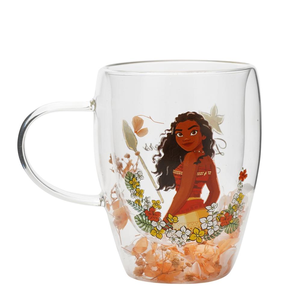 DISNEY PRINCESSES - Vaiana - Verre avec Fleurs Sechées 300ml - 2