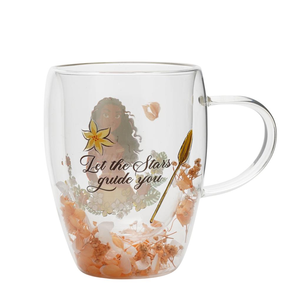 DISNEY PRINCESSES - Vaiana - Verre avec Fleurs Sechées 300ml - 3