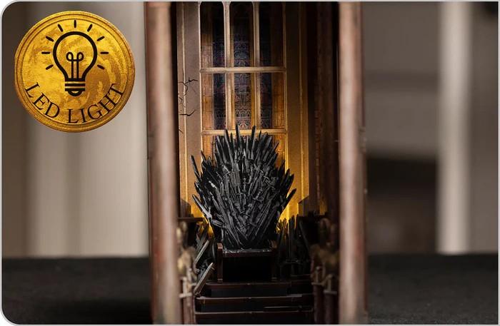 GAME OF THRONES - BOOK NOOK KIT - Iron Throne - 91pc + LED Light - 4