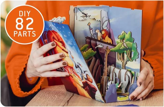 DISNEY - BOOK NOOK KIT - Lion King - 82pc + LED Light - 4