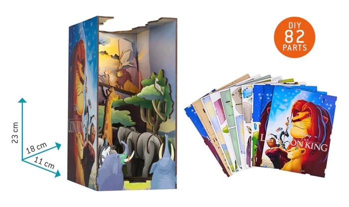 DISNEY - BOOK NOOK KIT - Lion King - 82pc + LED Light - 6