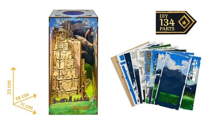 LORD OF THE RING - BOOK NOOK KIT - Minas Tirith - 134pc + LED Light - 6