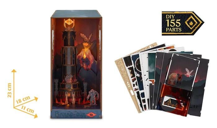 LORD OF THE RING - BOOK NOOK KIT - Barad-Dûr - 155pc + LED Light - 6