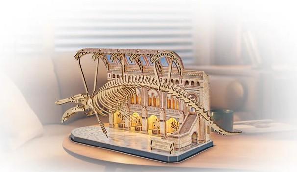 NATURAL MUSEUM - BOOK NOOK KIT - Balaine Bleue - 222pc + Eclairage LED - 2
