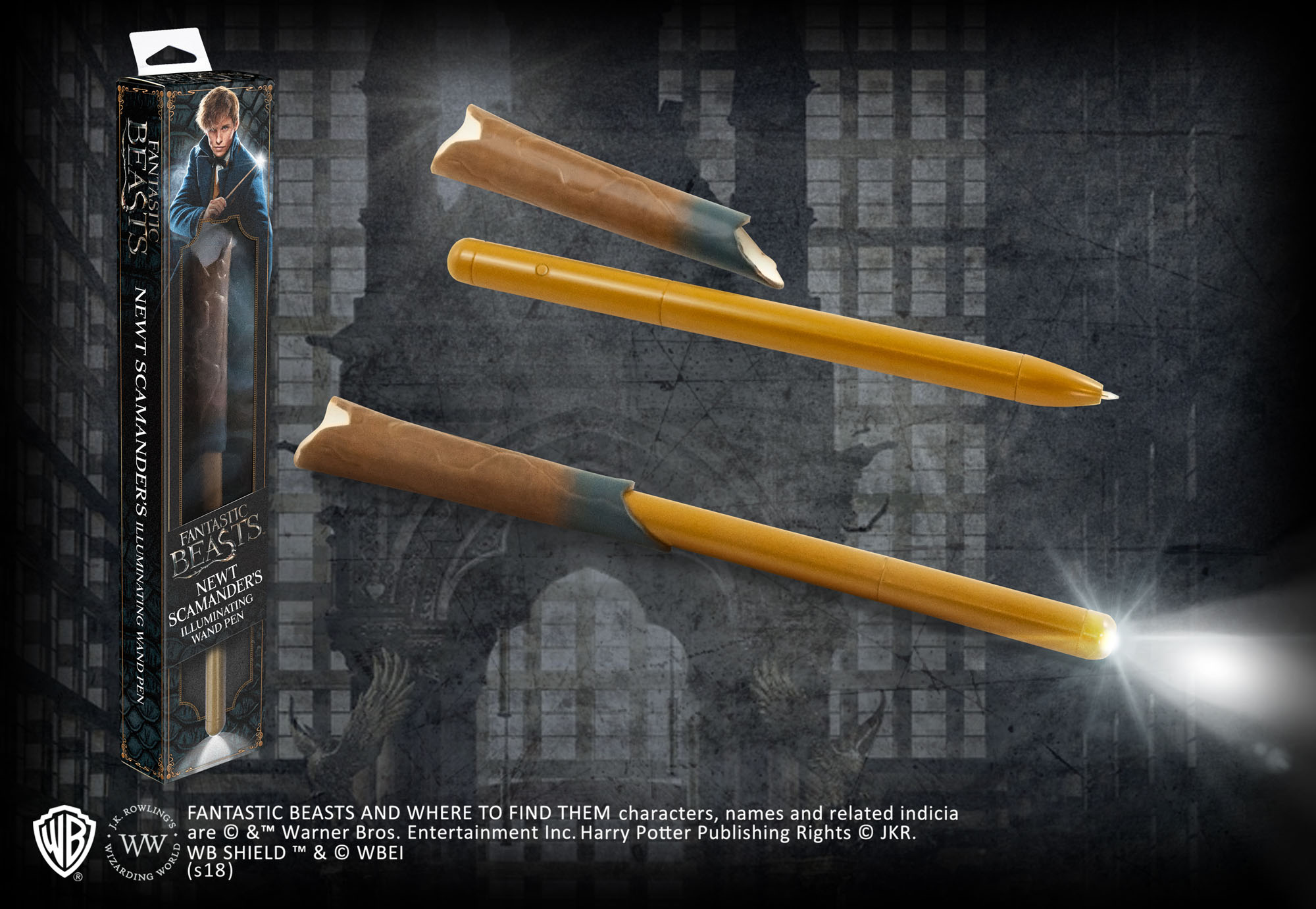 FANTASTIC BEASTS Newt Scamander Illuminating Wand Pen