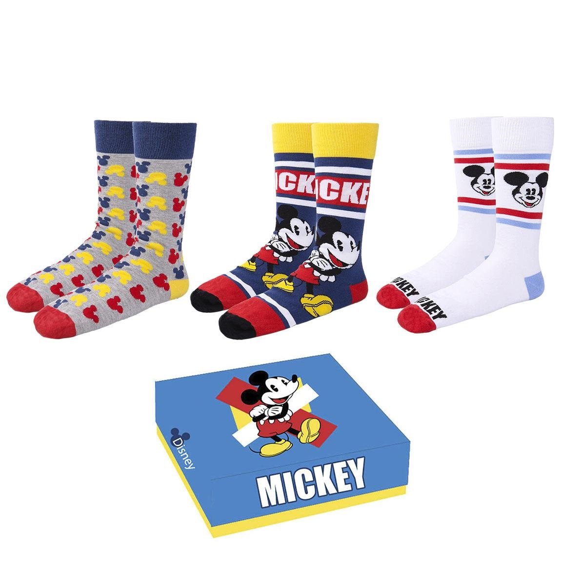 STITCH - Happy - Pack de 3 Paires de Chaussettes (Taille 40-46