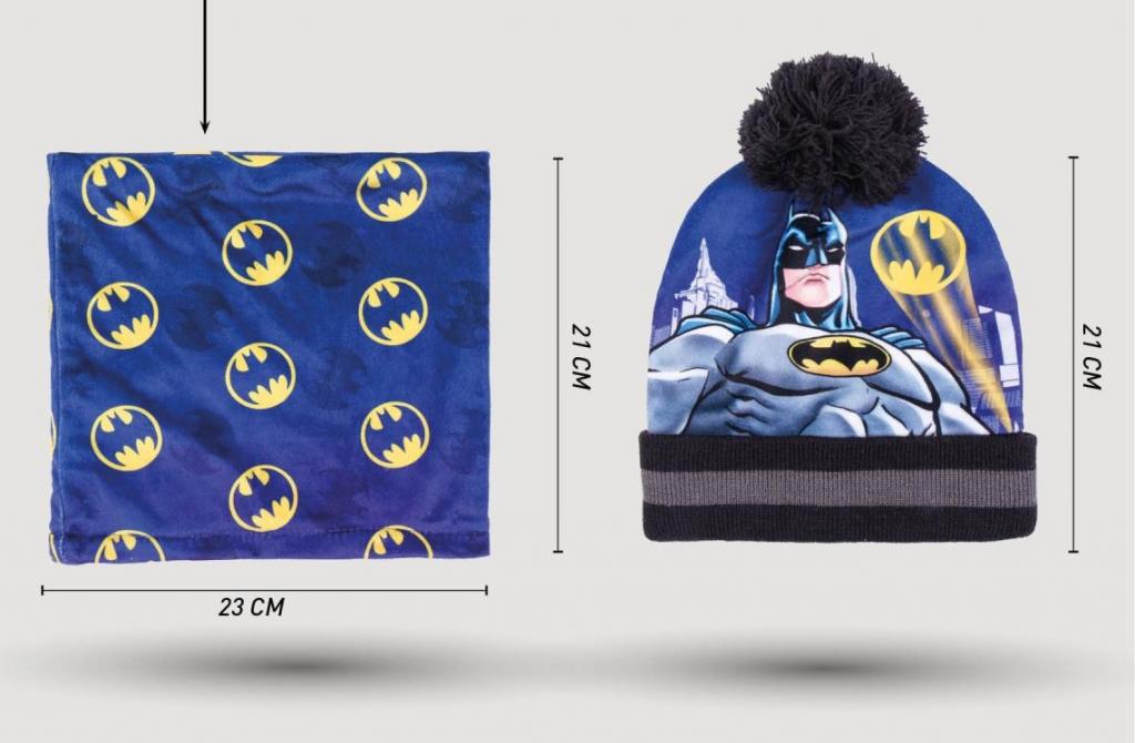 BATMAN - Set Bonnet Pompon + Gants + Tour de Cou - 3Pc Enfant - 5
