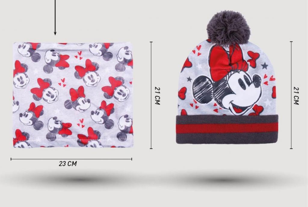 MINNIE - Set Bonnet Pompon + Gants + Tour de Cou - 3Pc Enfant - 5
