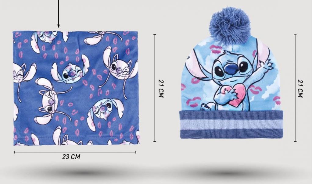 LILO & STITCH - Set Bonnet Pompon + Gants + Tour de Cou - 3Pc Enfant - 5