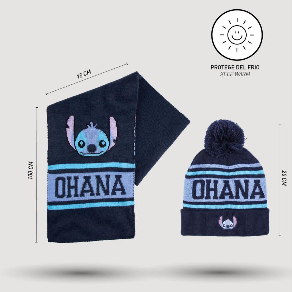 STITCH - Set Bonnet Pompon + Gants + Echarpe - 3Pc Enfant - 4