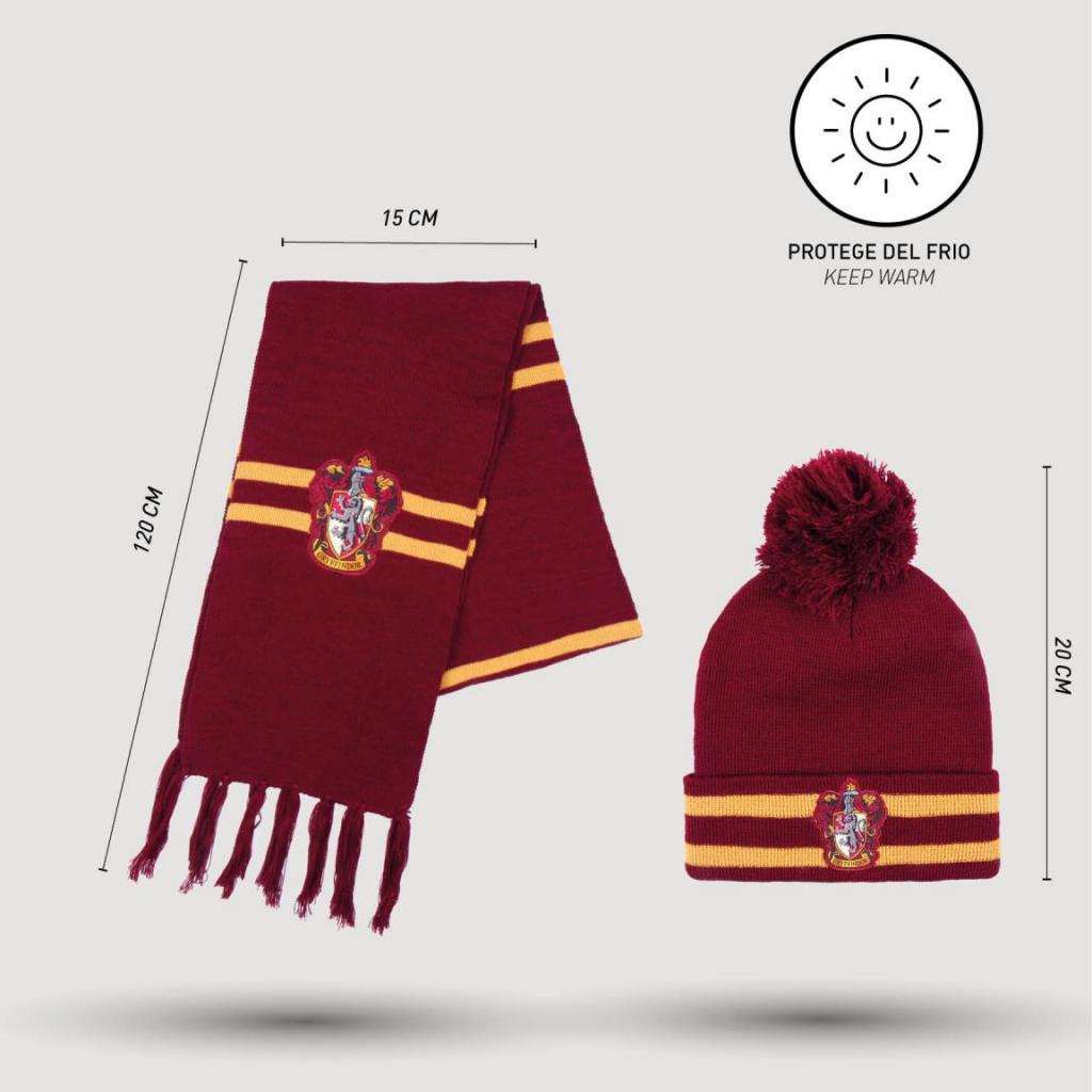 HARRY POTTER - Set Pompon Beanie + Scarf - Gryffindor - Kids - 5