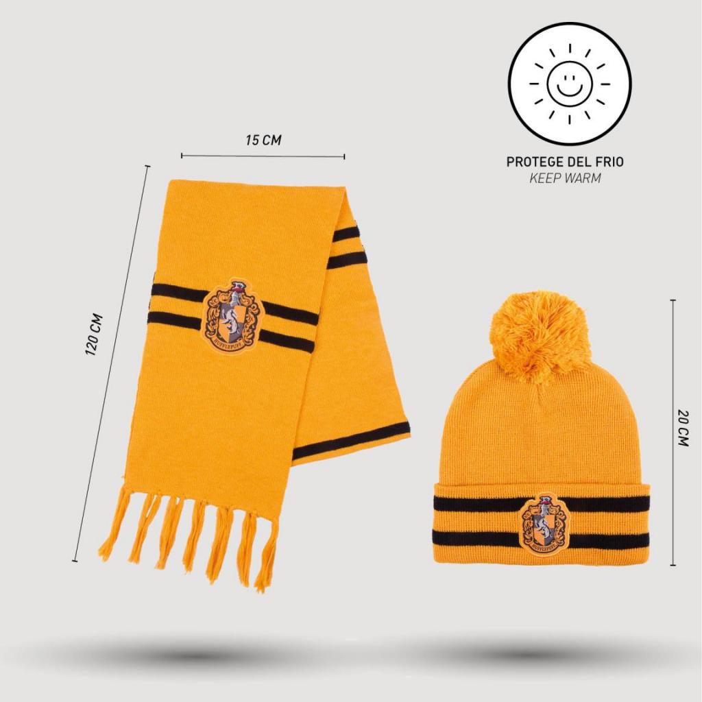HARRY POTTER - Set Bonnet Pompon + Echarpe - Poufsouffle - Enfants - 4