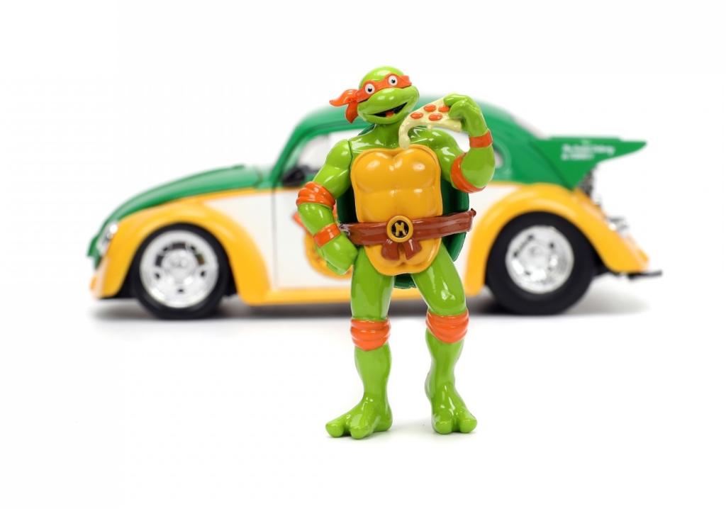 LES TORTUES NINJAS - Michelangelo & 1959 Volkswagen Drag Beetle - 1:24 - 6