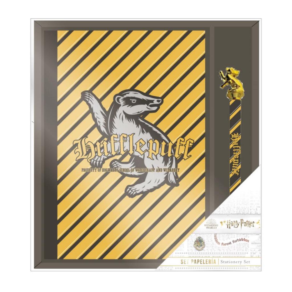 HARRY POTTER - Set Papeterie Poufsouffle - Bloc-notes + Stylo - 2 Pc - 2