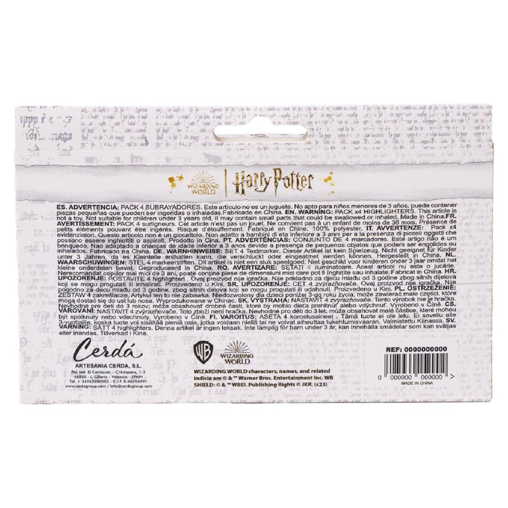 HARRY POTTER - Les 4 Maisons - Set de 4 Surligneurs - 4