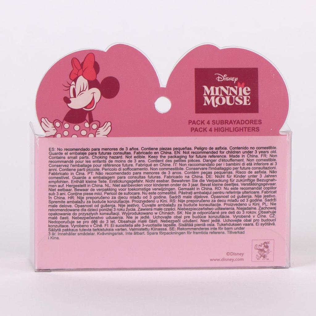MINNIE - Pack of 4 mini Highlighters 