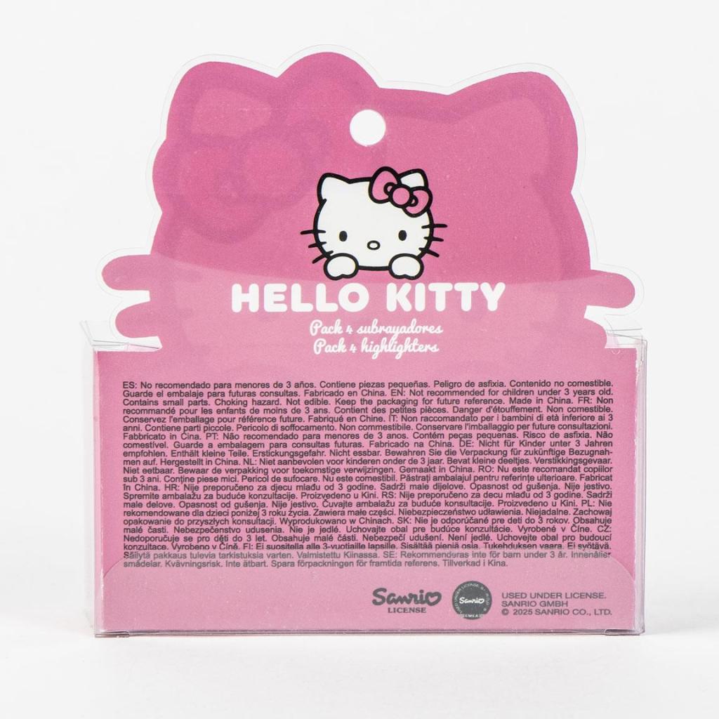 HELLO KITTY - Pack de 4 mini Surligneurs 