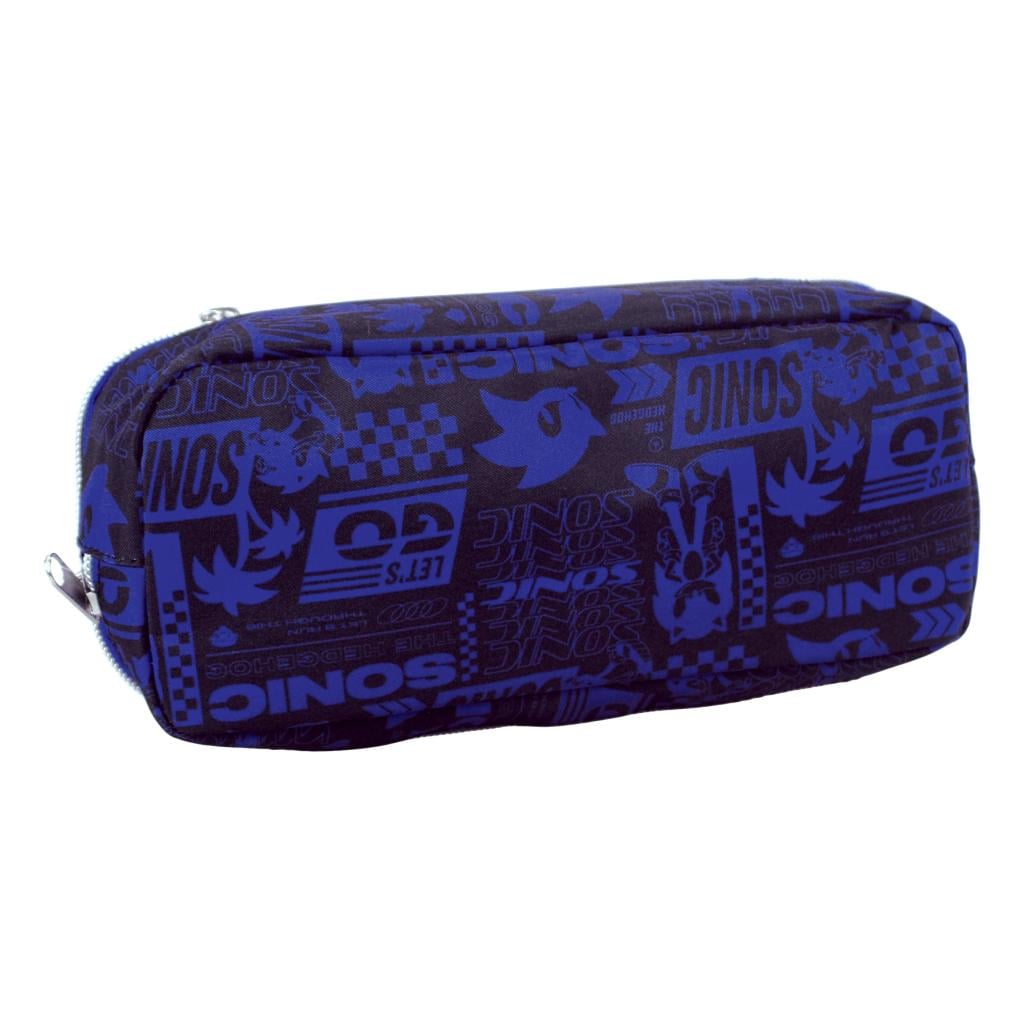 SONIC - Trousse à Crayons Oval avec 2 Zippers - 2