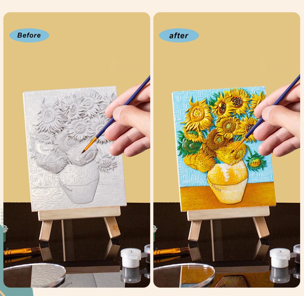 Resin DIY 3D Painting - Sunflower - 13.5x10cm - 2