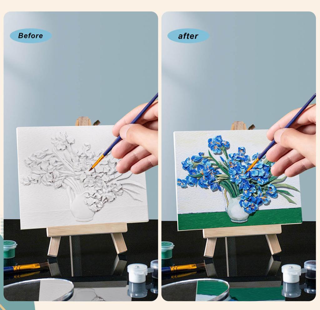 Resin DIY 3D Painting - Irises- 13.5x10cm - 2