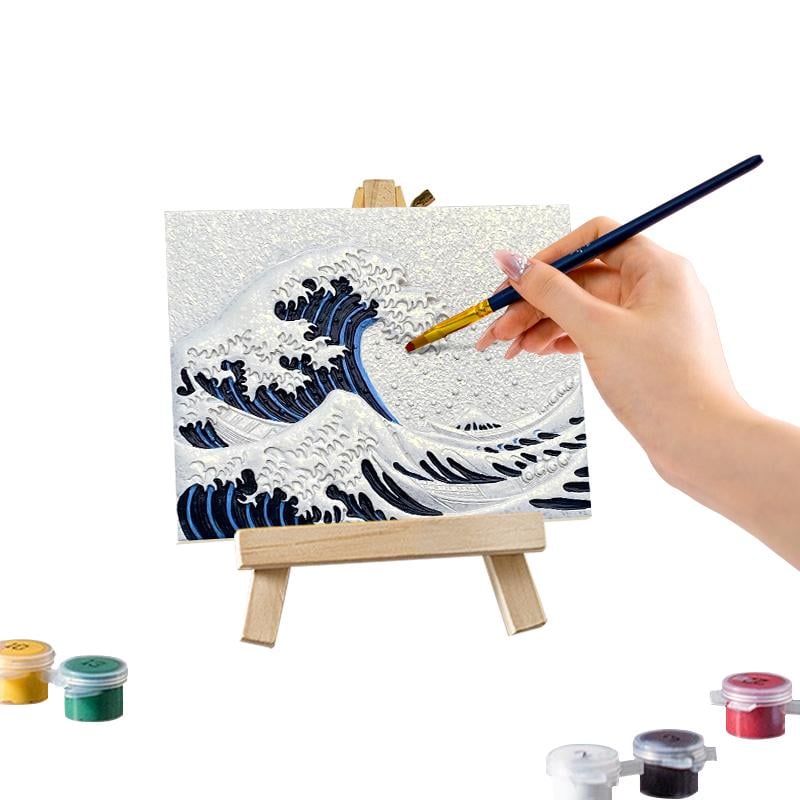 Resin DIY 3D Painting -Great wave of Kanagawa - 13.5x10cm - 2