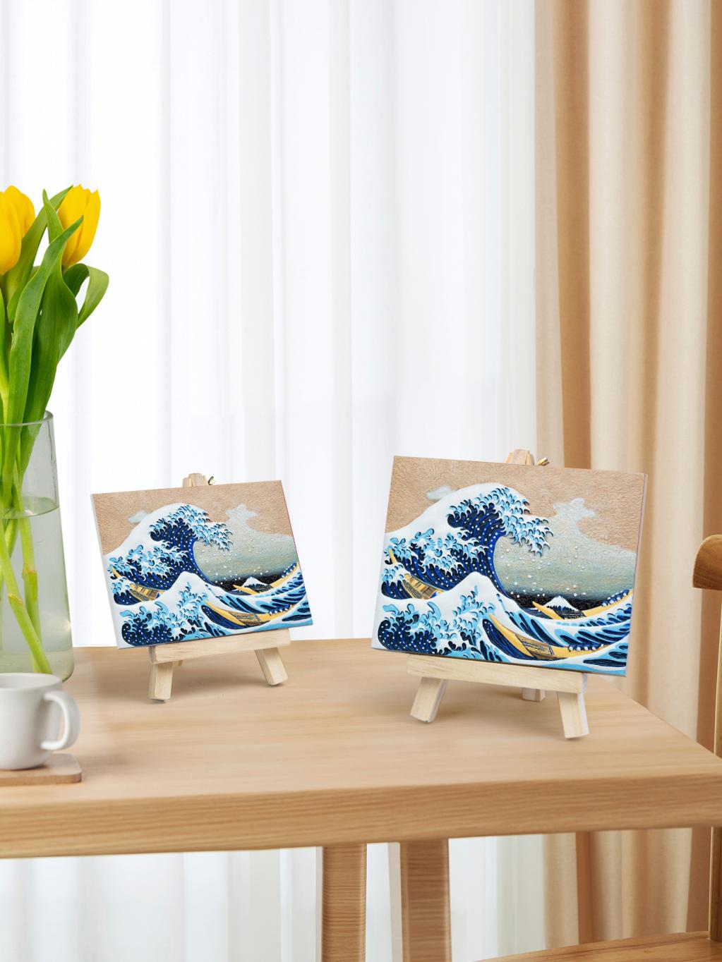 Resin DIY 3D Painting -Great wave of Kanagawa - 13.5x10cm - 4