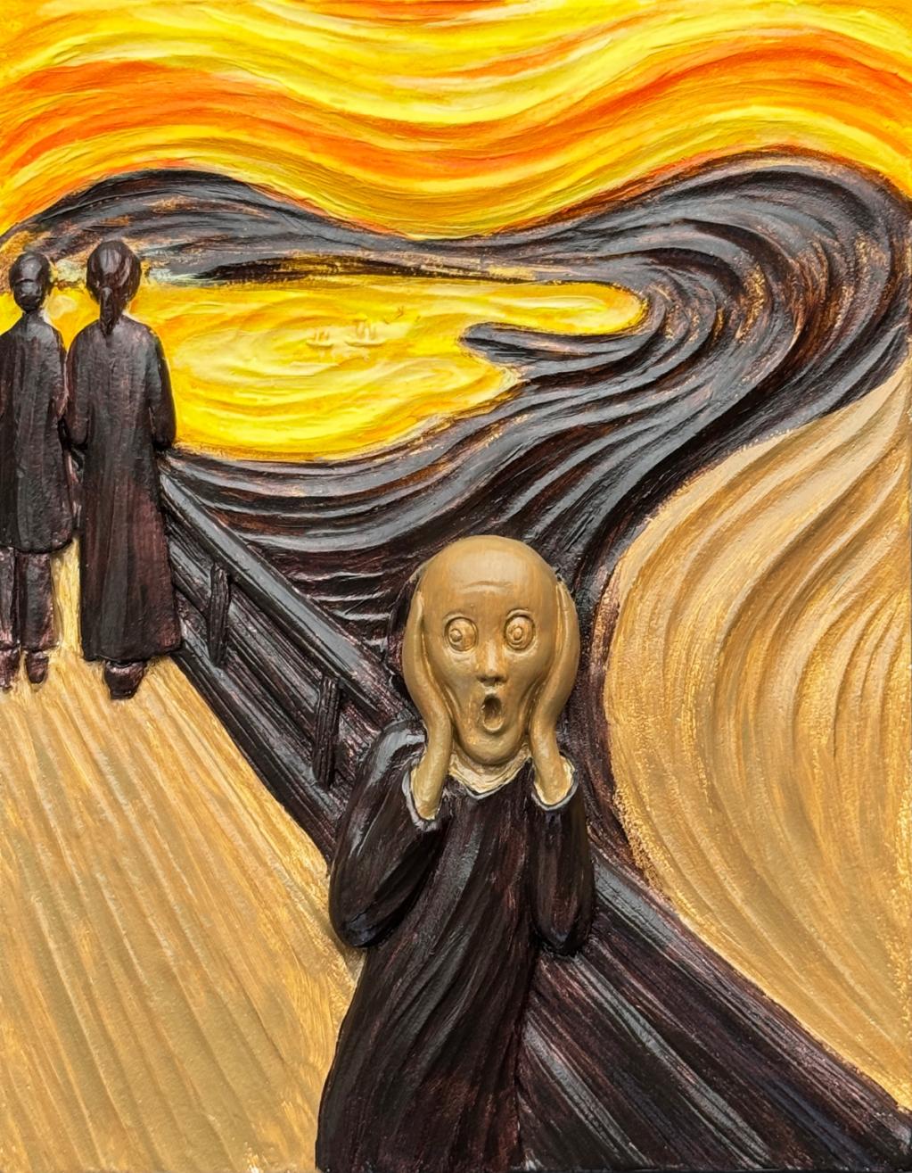 Resin DIY 3D Painting - The Scream - 13.5x10cm - 2