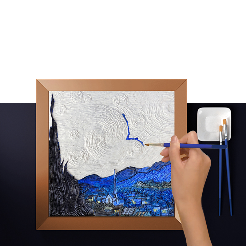 The Starry Night - Resin DIY 3D Painting 34x34cm - 2
