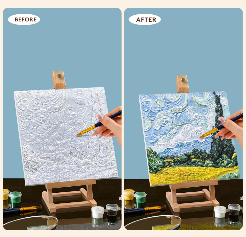Resin DIY 3D Painting - Wheat Field -  34x34cm - 3