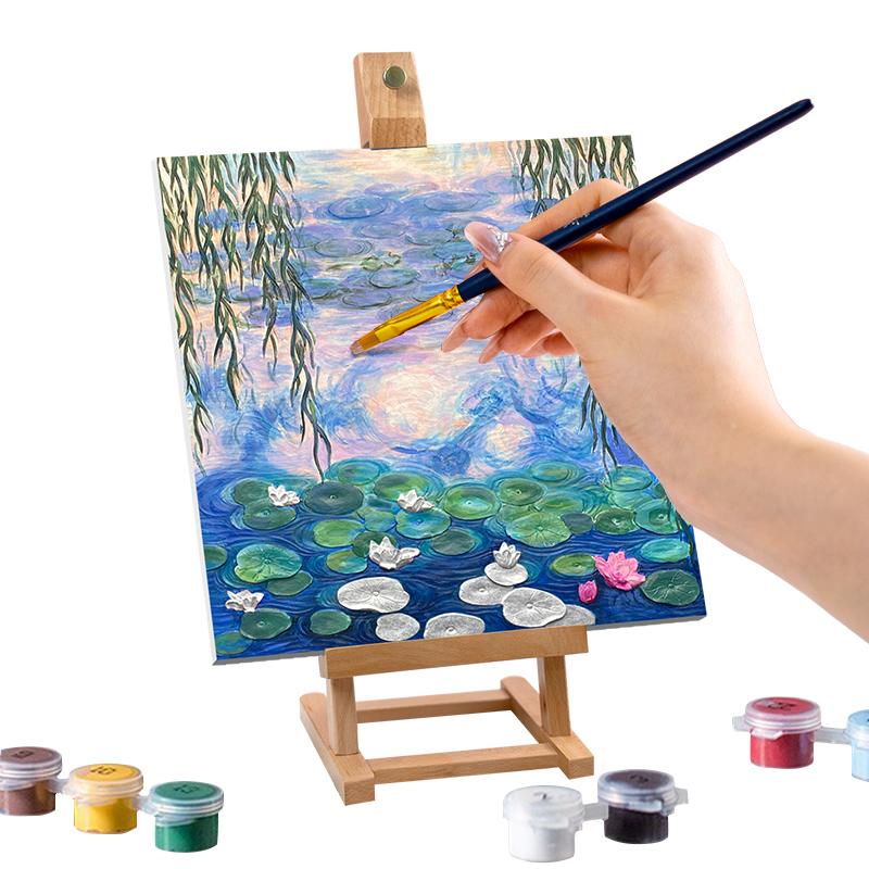 Resin DIY 3D Painting - Water Lilies -  34x34cm - 2