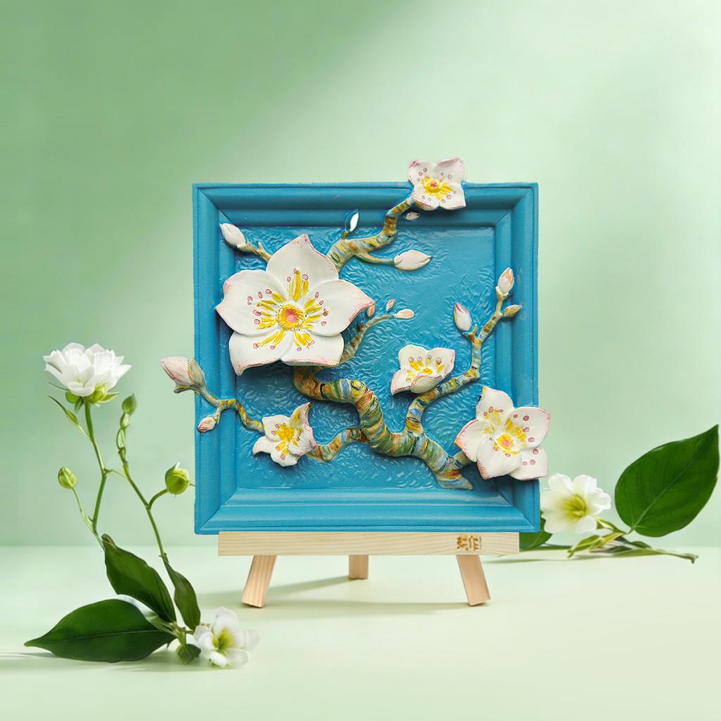 MAGNET DIY - Apricot Blossom - Resin DIY 3D Painting Magnet - 3