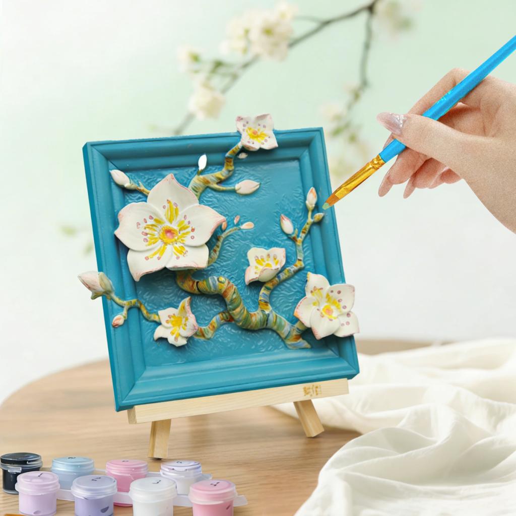 MAGNET DIY - Apricot Blossom - Resin DIY 3D Painting Magnet - 4