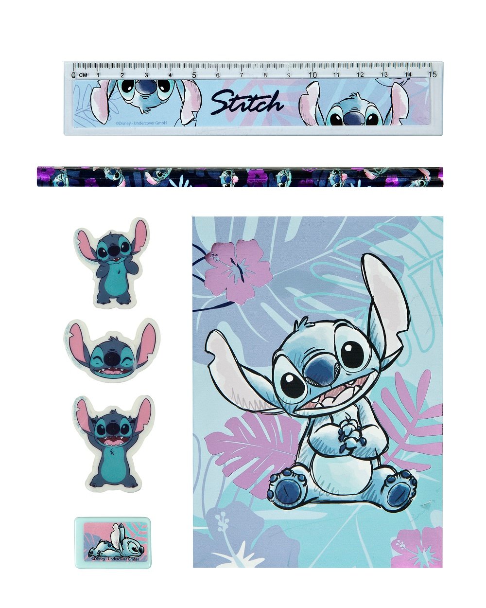 Papeterie stitch 10 pièces - Disney