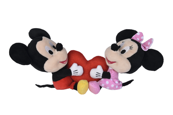 MICKEY & MINNIE holding haert - Plush 17 cm_IMAGE_1