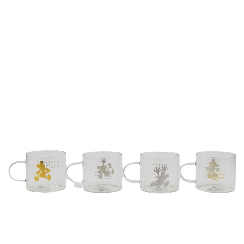 MICKEY - Set de 4 Mugs Expresso en Verre - 100 ml - 2