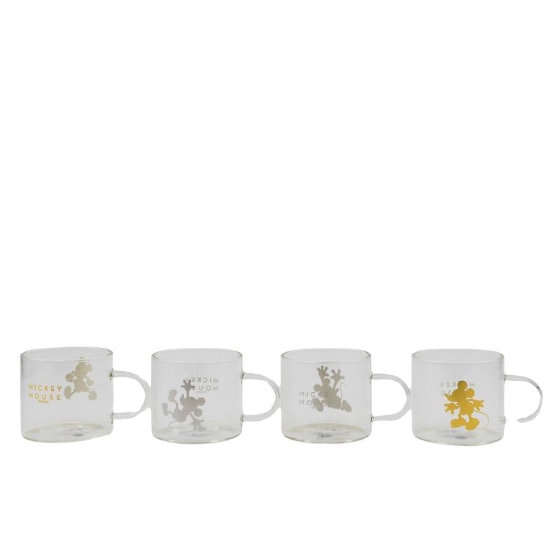 MICKEY - Set de 4 Mugs Expresso en Verre - 100 ml - 3